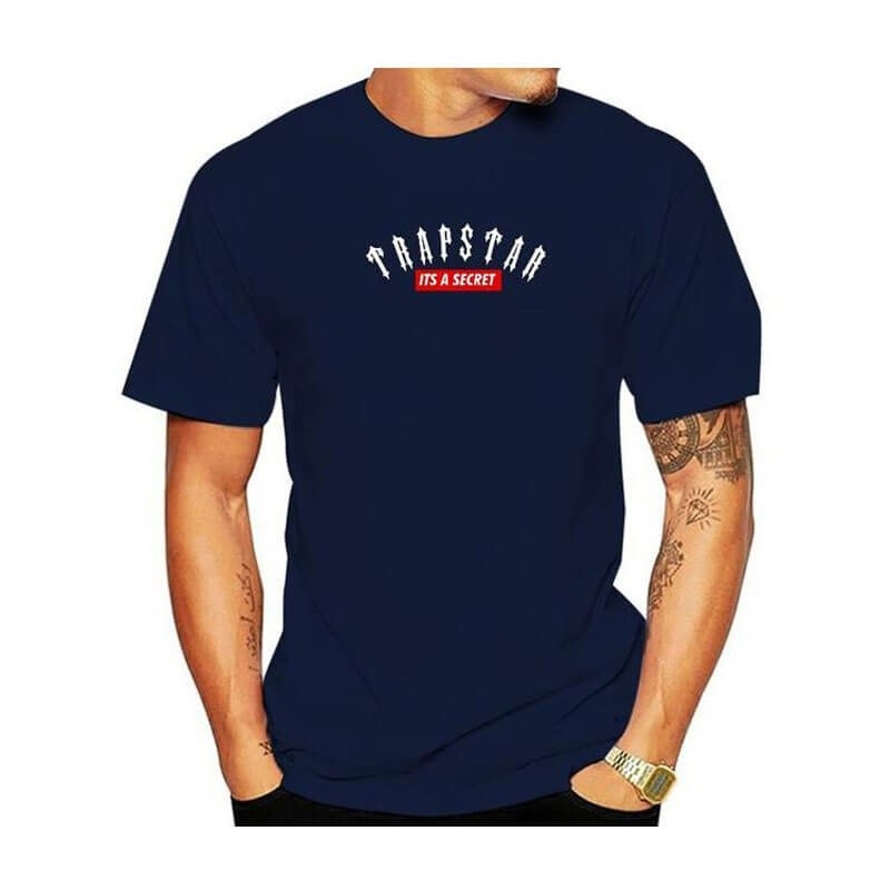 Blue Trapstar London Co-Branded Short Sleeve Men\'s T Shirts India | QW58-980