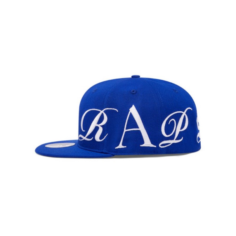 Blue / White Trapstar Script Fitted Men's Hats India | NN23-165