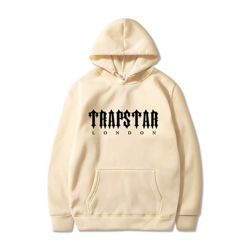 Cream Trapstar London City Men\'s Hoodie India | LV97-214