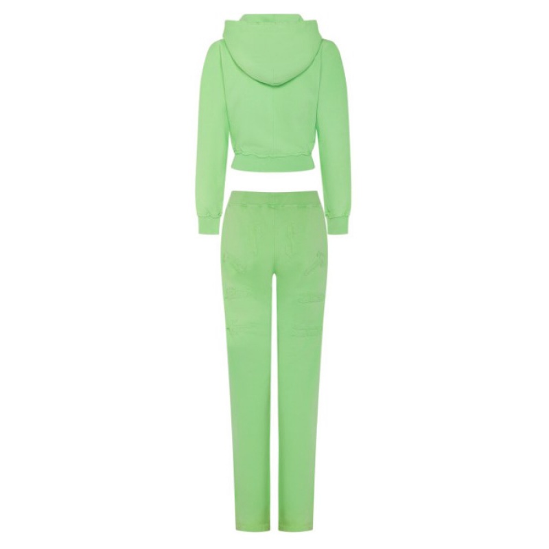 Green Trapstar Irongate Split Leg Jogging Bottoms Women's Pants India | ZR84-071