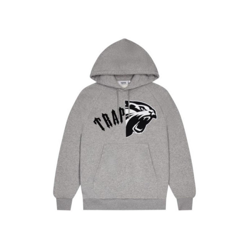 Grey Trapstar Arch Shooters Hoodie Men's Tracksuit India | TE77-986