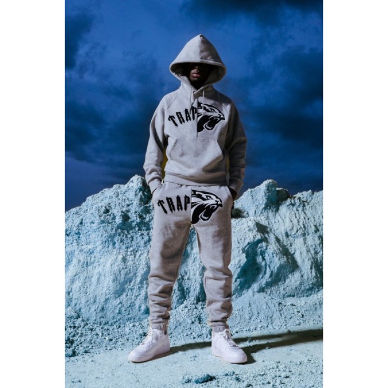 Grey Trapstar Arch Shooters Hoodie Men's Tracksuit India | TE77-986