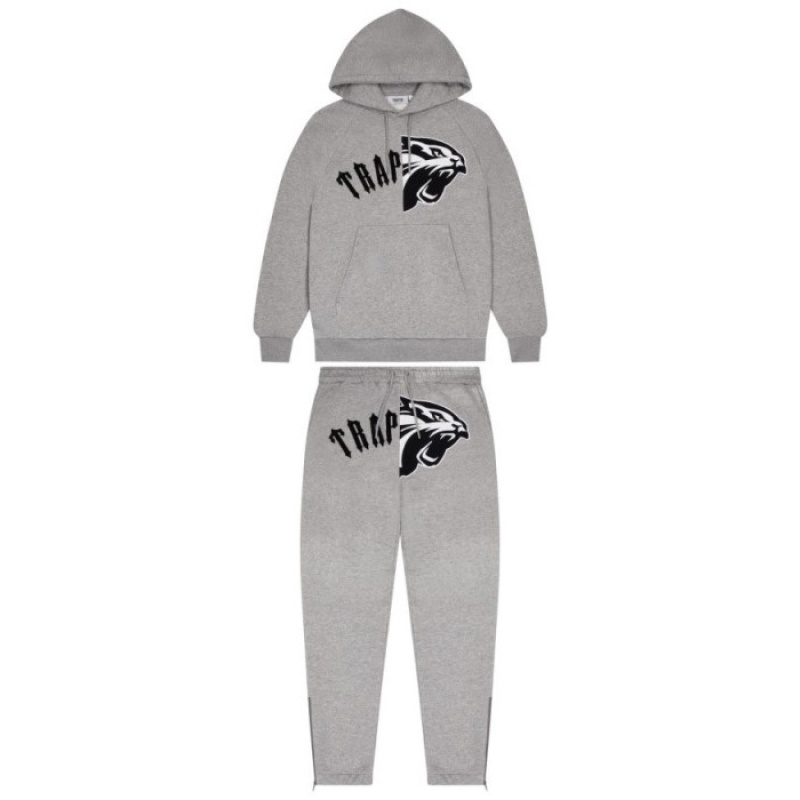 Grey Trapstar Arch Shooters Hoodie Men\'s Tracksuit India | TE77-986