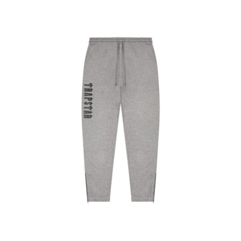 Grey Trapstar Decoded Chenille 2.0 Hoodie Men's Tracksuit India | OB96-056