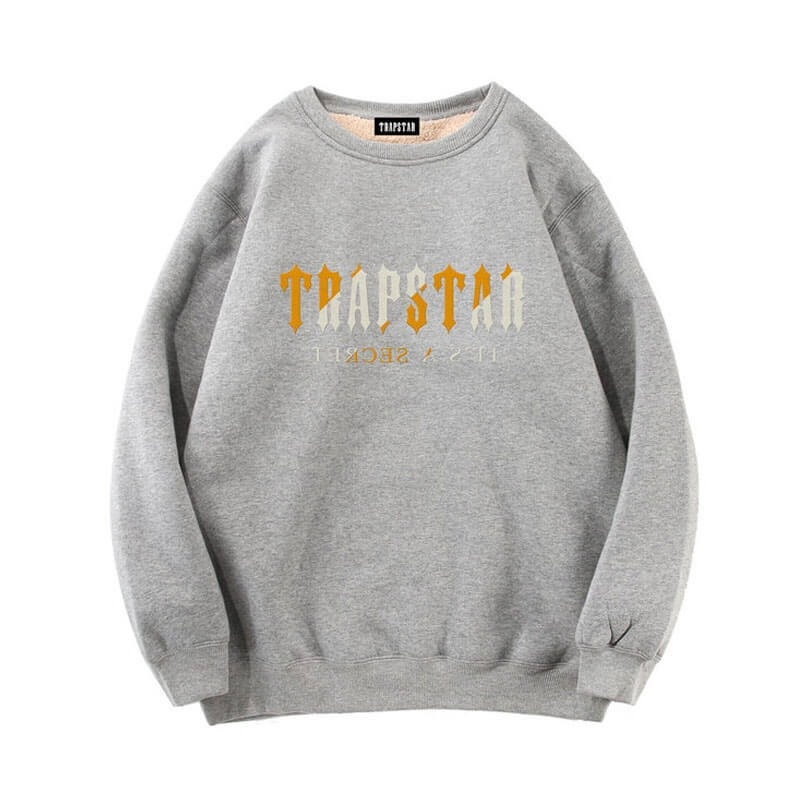 Grey Trapstar Fleece It\'s a Secret Men\'s Sweatshirts India | FZ80-316