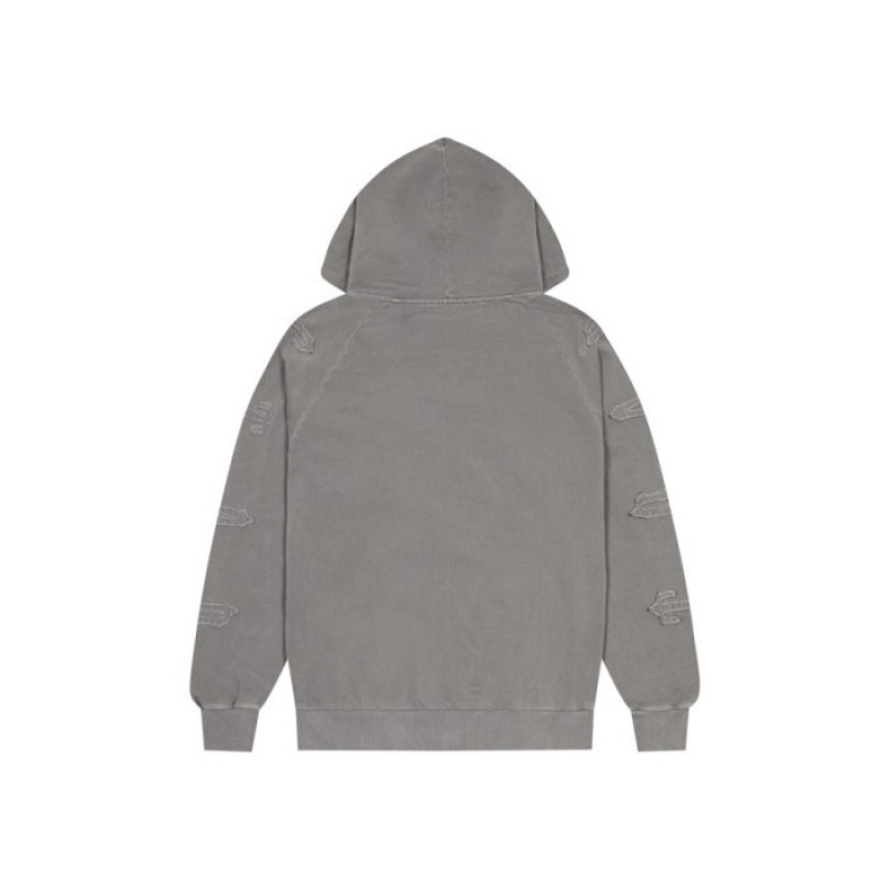 Grey Trapstar Irongate Patchwork Zip Hoodie Men's Tracksuit India | EH12-166