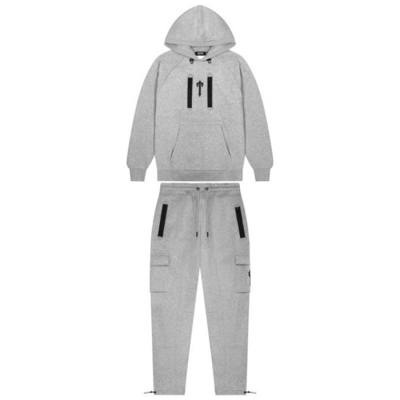 Grey Trapstar Irongate T Trap Fleece Hoodie Men's Tracksuit India | XA34-811