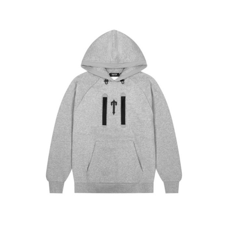 Grey Trapstar Irongate T Trap Fleece Hoodie Men\'s Tracksuit India | XA34-811