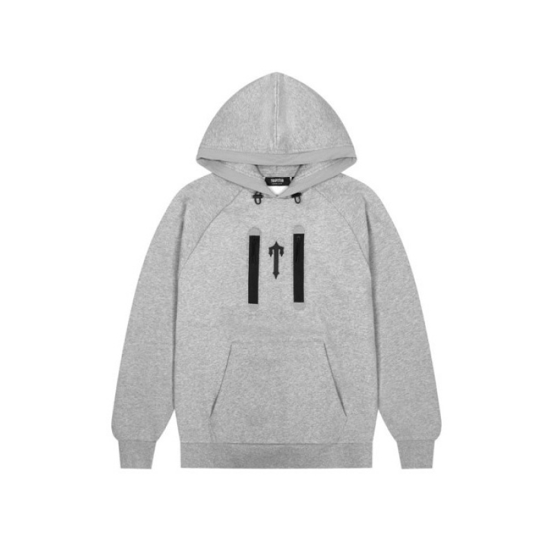 Grey Trapstar Irongate T Trap Fleece Men\'s Hoodie India | LX63-921