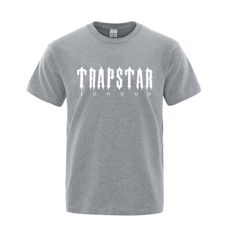 Grey Trapstar London Letter Printed Men\'s T Shirts India | PL68-749