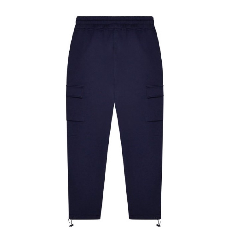 Navy Trapstar Irongate T Trap Fleece Bottoms Men's Pants India | ZU60-273