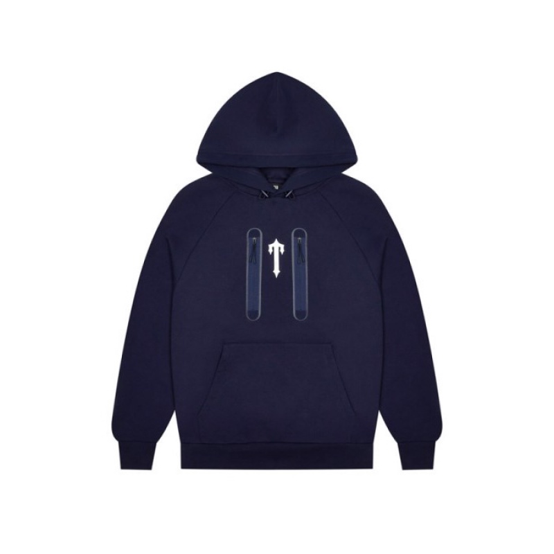 Navy Trapstar Irongate T Trap Fleece Men\'s Hoodie India | OC18-635