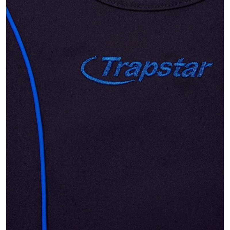 Navy / Blue Trapstar Hyperdrive Piping Vest Women's Top India | GH11-610