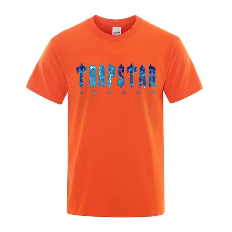 Orange Trapstar London Chenille Tee Men\'s T Shirts India | MX07-948