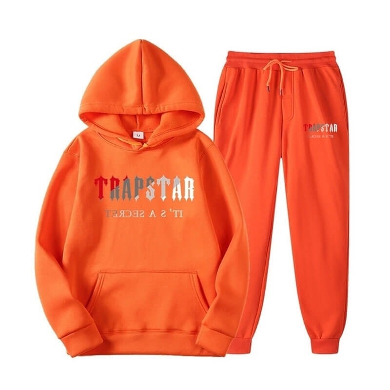 Orange Trapstar Orange It\'s A Secret Set Men\'s Tracksuit India | ZN66-770