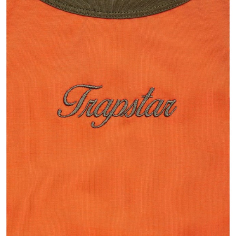 Orange / Khaki Trapstar Contrast Racer Women's Dress India | CD11-863