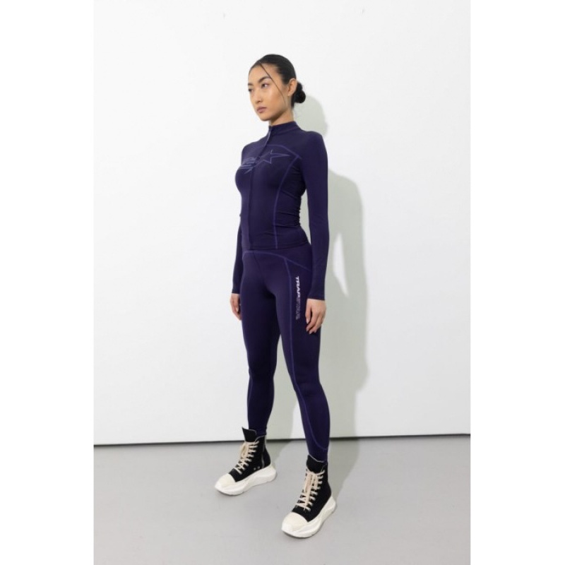 Purple Trapstar TS-Star Zip Women's Top India | QY98-800