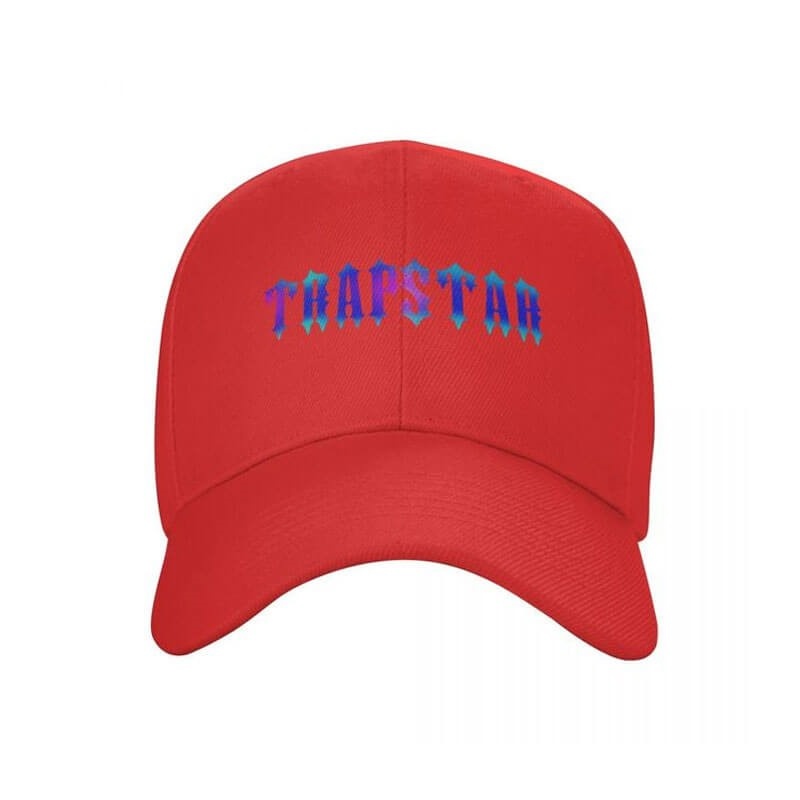 Red Trapstar Black Cap Men\'s Hats India | WV66-149