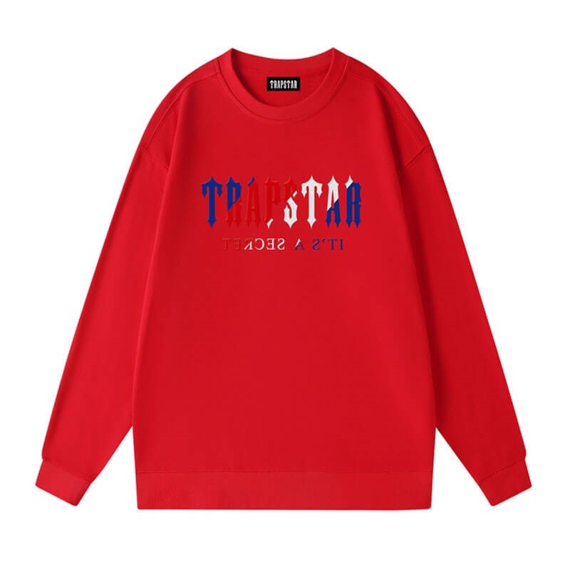 Red Trapstar Crewneck It’s A Secret Galaxy Men\'s Sweatshirts India | SX31-388