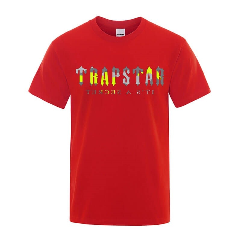 Red Trapstar Its a Secret Dave Men\'s T Shirts India | PR86-101