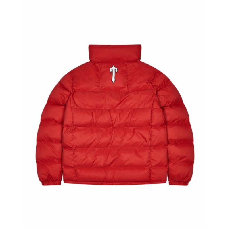 Red Trapstar It's a Secret Puffer Men's Outerwear India | YH37-583