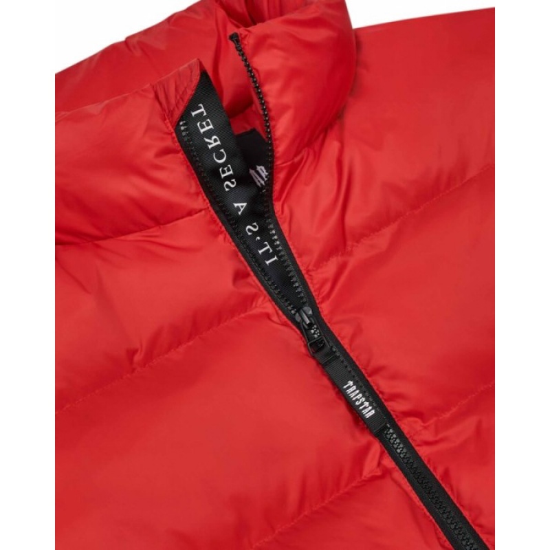 Red Trapstar It's a Secret Puffer Men's Outerwear India | YH37-583