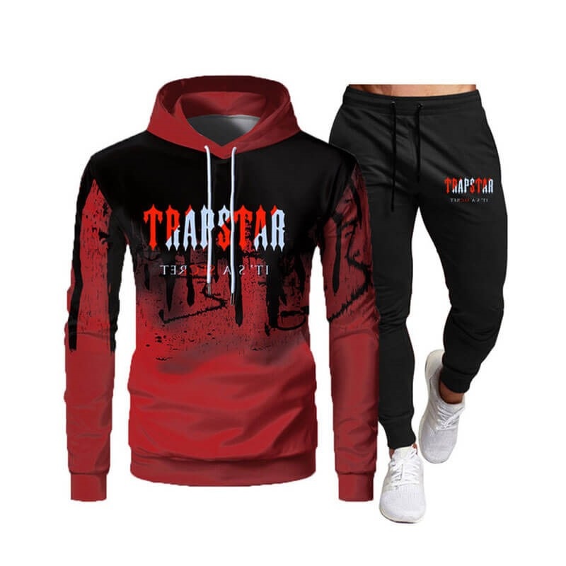 Red Trapstar It\'s a Secret Streetwear Men\'s Tracksuit India | NH01-221