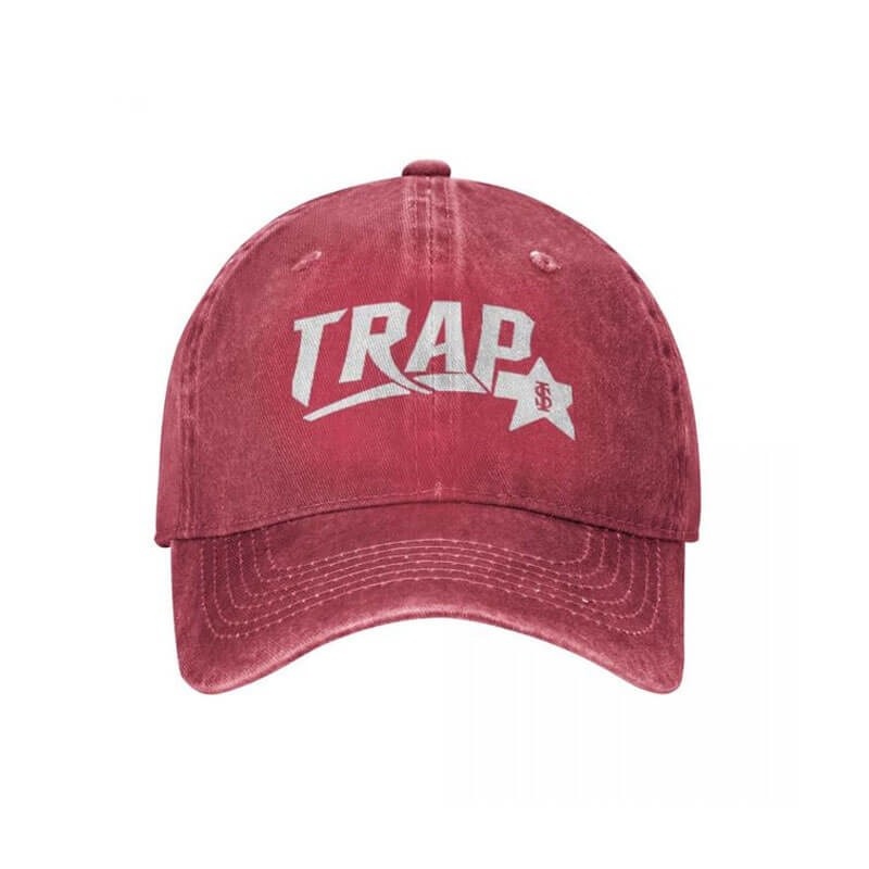 Red Trapstar Jacket Baseball Cap Men\'s Hats India | ZW49-291