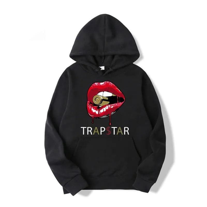 Red Trapstar Red Lips Men\'s Hoodie India | WR76-971