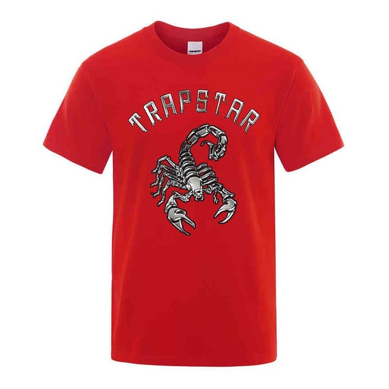 Red Trapstar Spider Printed Graphic Tee Men\'s T Shirts India | OX41-528