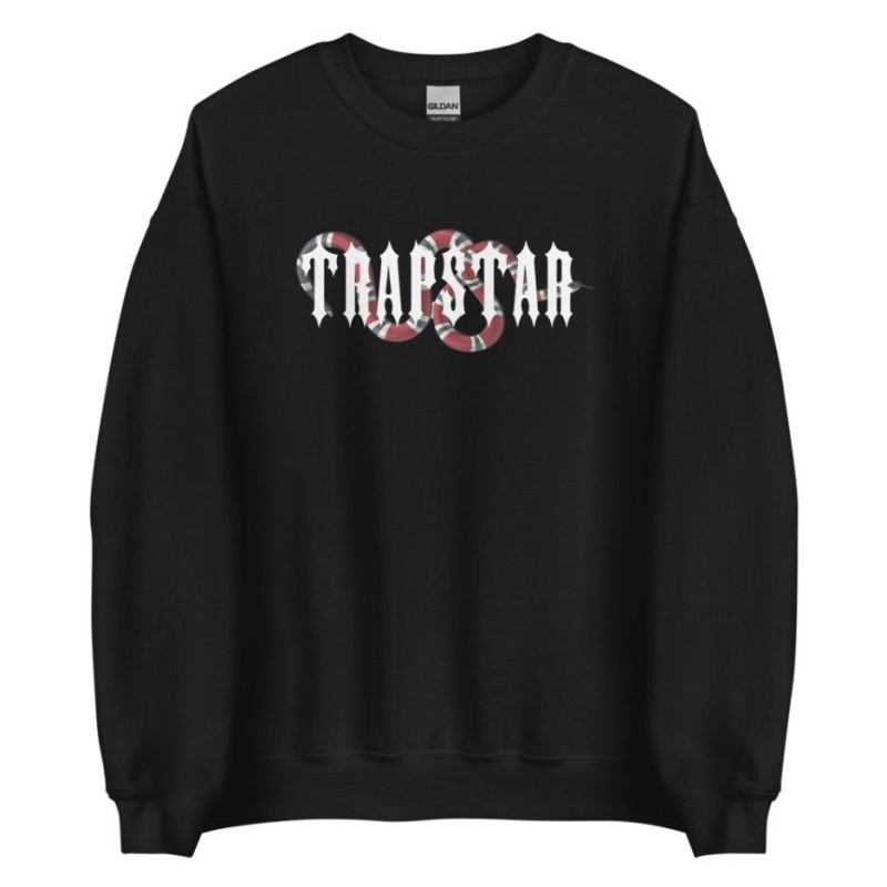 Snake Black Trapstar Snake Men\'s Sweatshirts India | NQ95-603