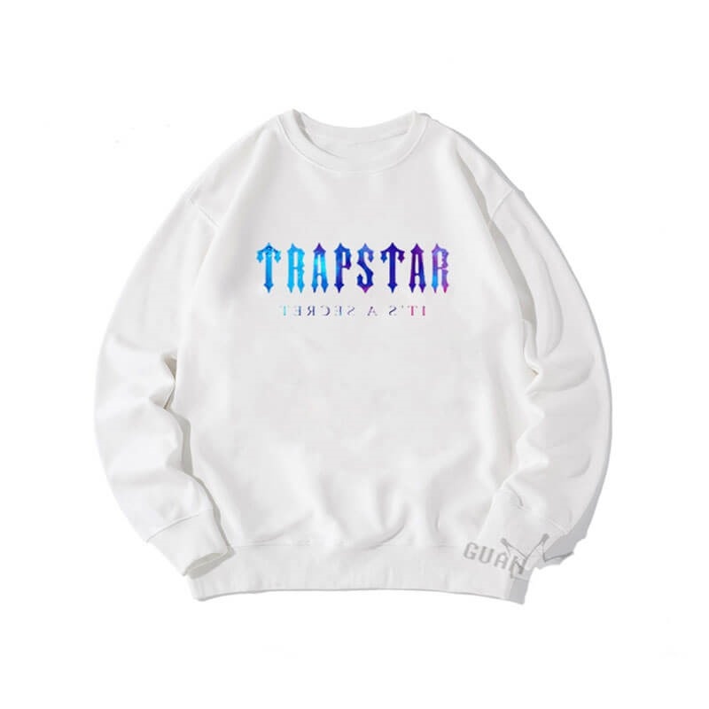 White Trapstar Crewneck It\'s a Secret Men\'s Sweatshirts India | UJ94-404