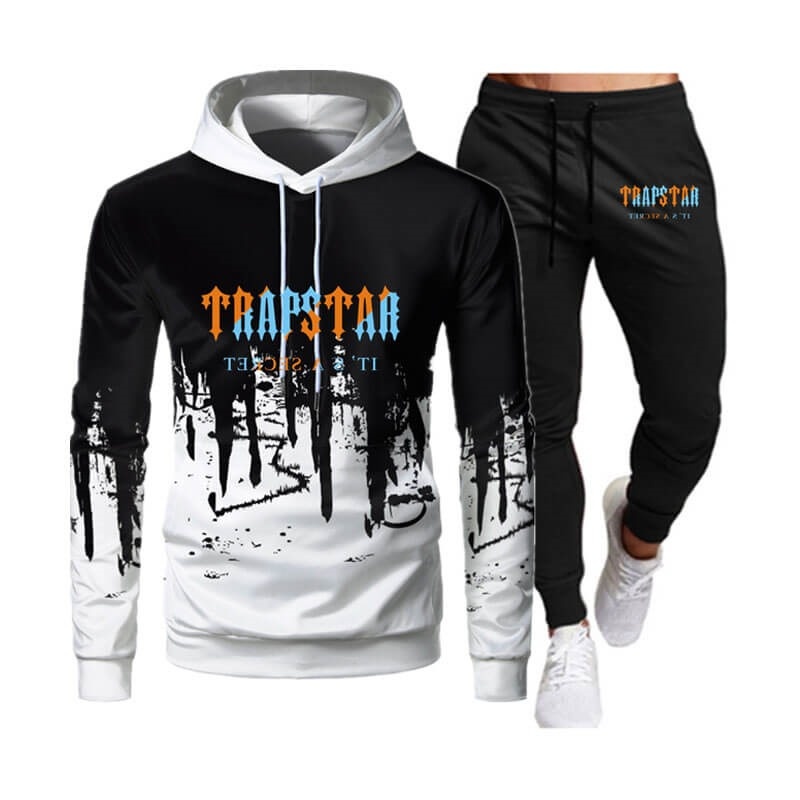 White Trapstar It\'s a Secret Printed Logo Men\'s Tracksuit India | TH25-644