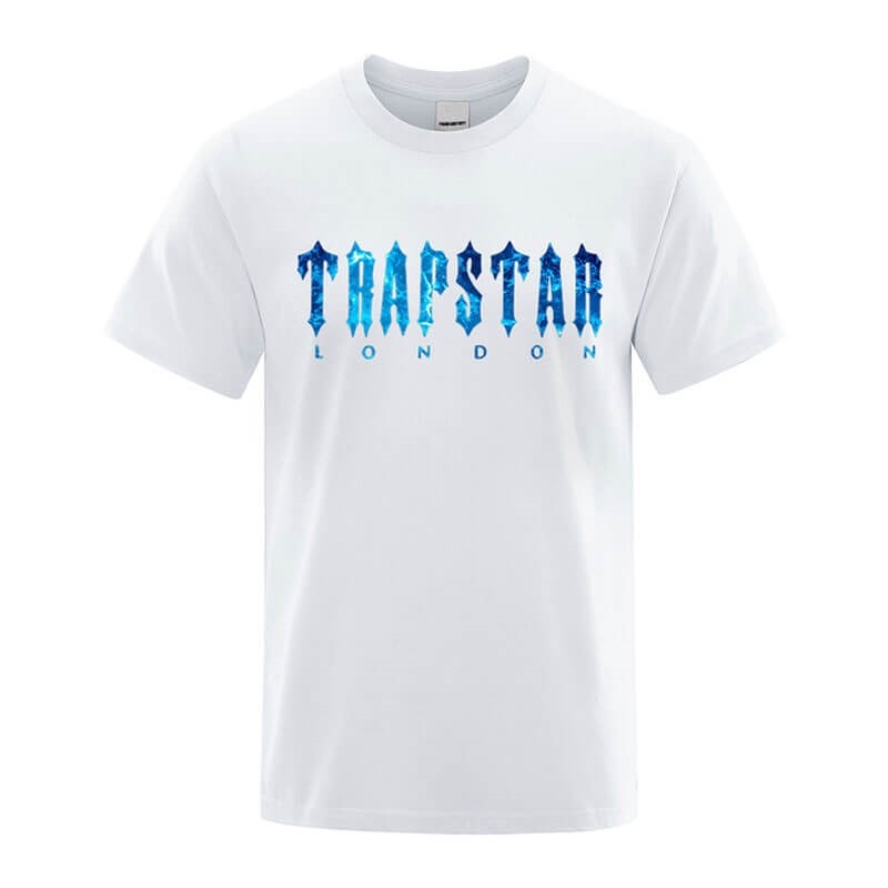 White Trapstar London Chenille Tee Men\'s T Shirts India | GB65-375