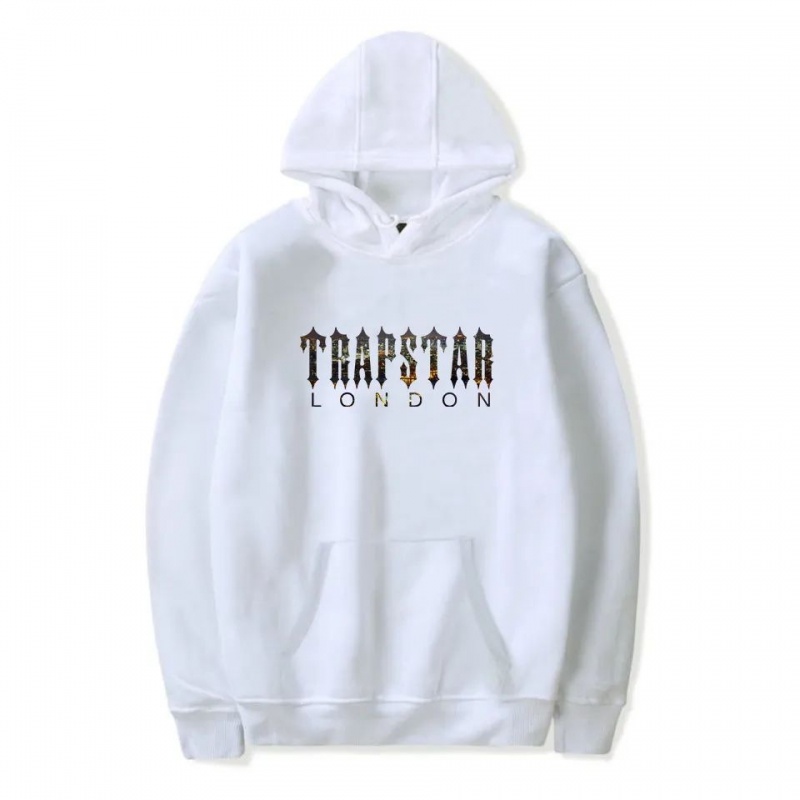 White Trapstar London City Men\'s Hoodie India | JO56-285