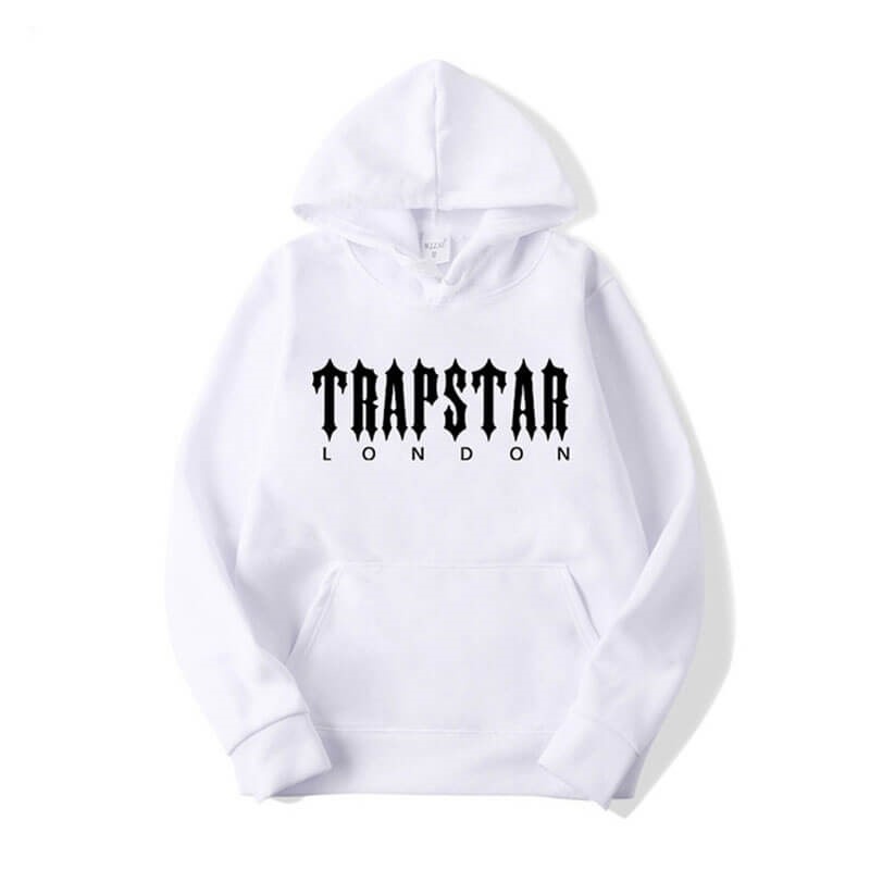 White Trapstar London City Men\'s Hoodie India | AU77-878