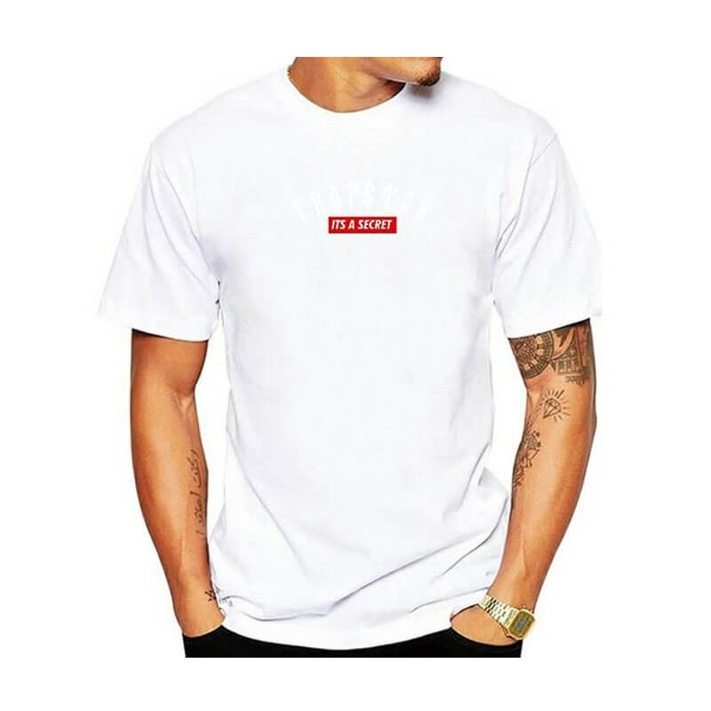 White Trapstar London Co-Branded Short Sleeve Men\'s T Shirts India | TD22-578