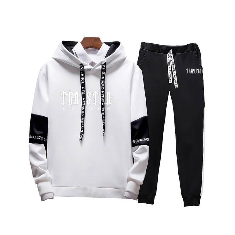 White Trapstar Merch London Hooded Men\'s Tracksuit India | YI57-551