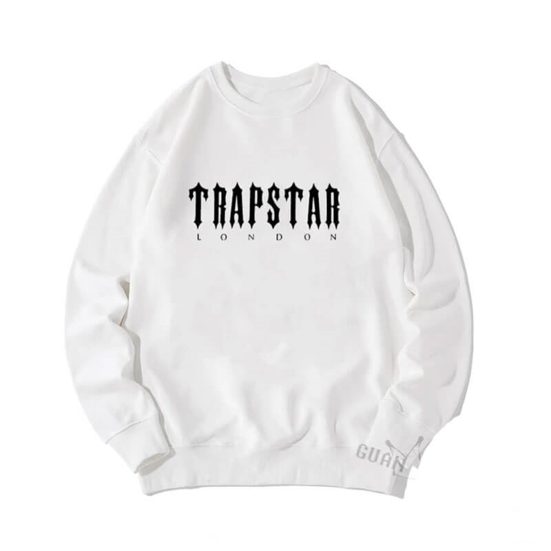 White Trapstar Merch London Men\'s Sweatshirts India | KW87-090