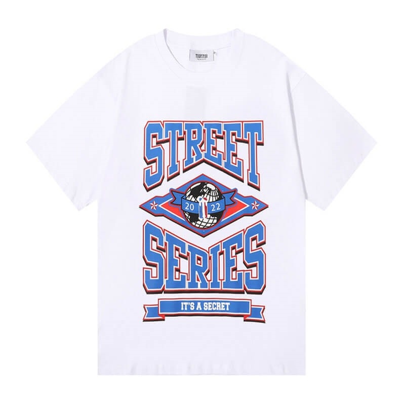 White Trapstar Rainbow Street Series Tee Men\'s T Shirts India | YK38-717