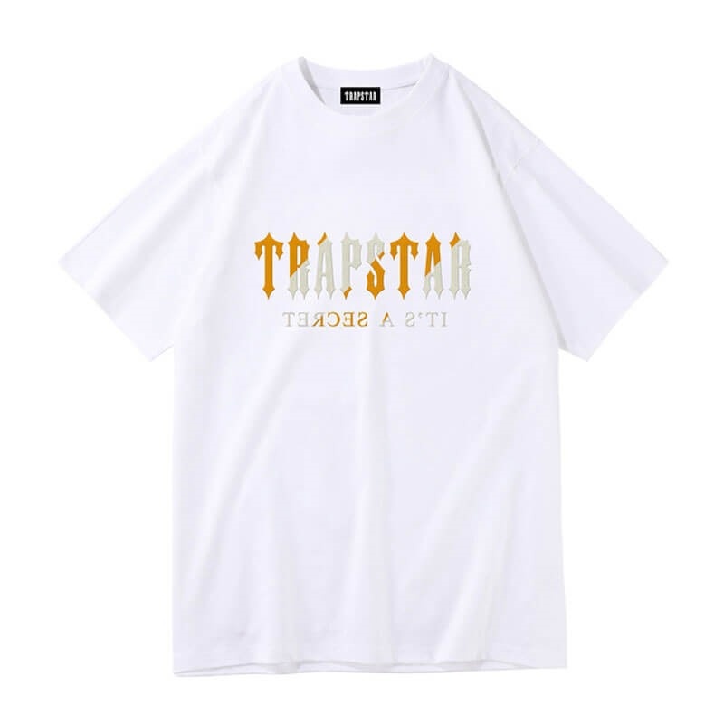 White Trapstar Shinning Galaxy its a Secret Men\'s T Shirts India | NZ17-797