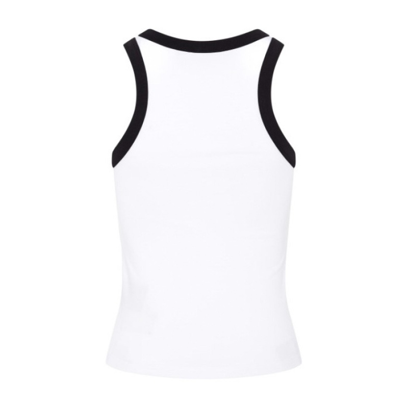 White / Black Trapstar Racer Vest Women's Top India | HC51-447