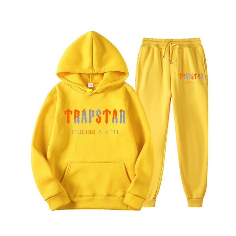 Yellow Trapstar Fleece It\'s Secret Men\'s Tracksuit India | UR43-777