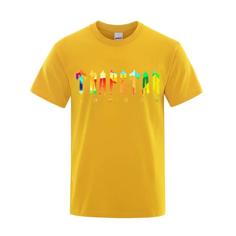 Yellow Trapstar London Lemon Men\'s T Shirts India | JT57-613