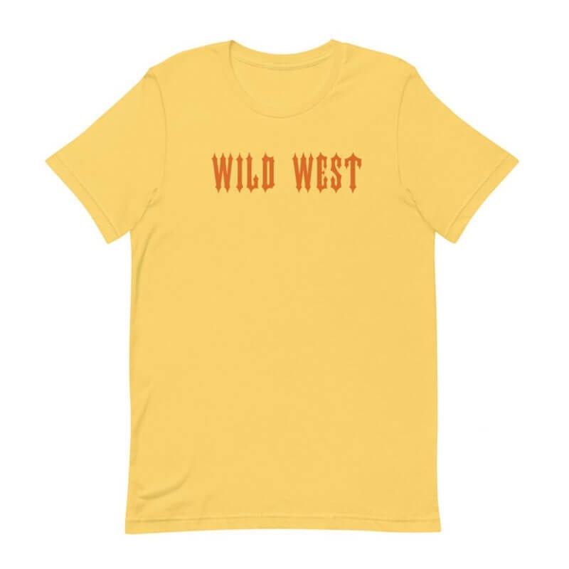 Yellow Trapstar Wild West Men\'s T Shirts India | CV12-232